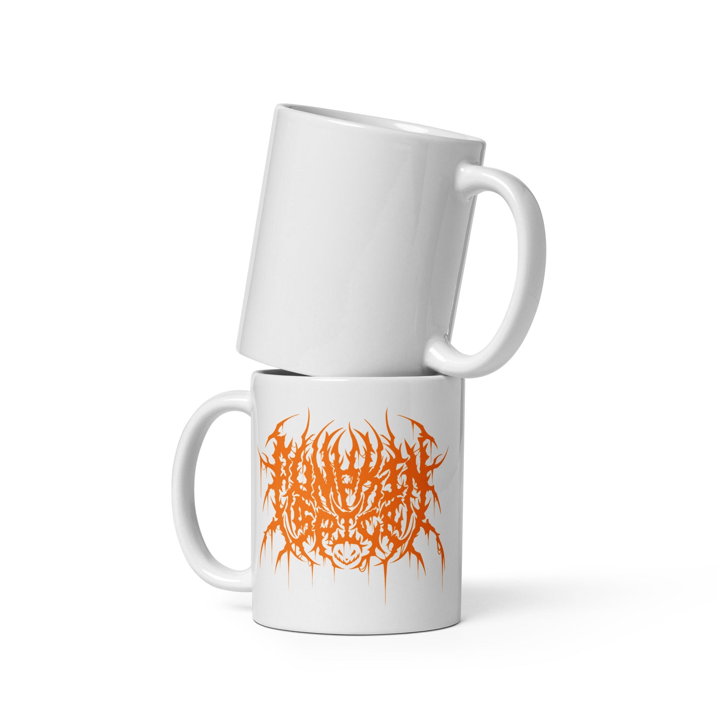 All White Pumpkin Spice Death Metal Mug, 11 ounce
