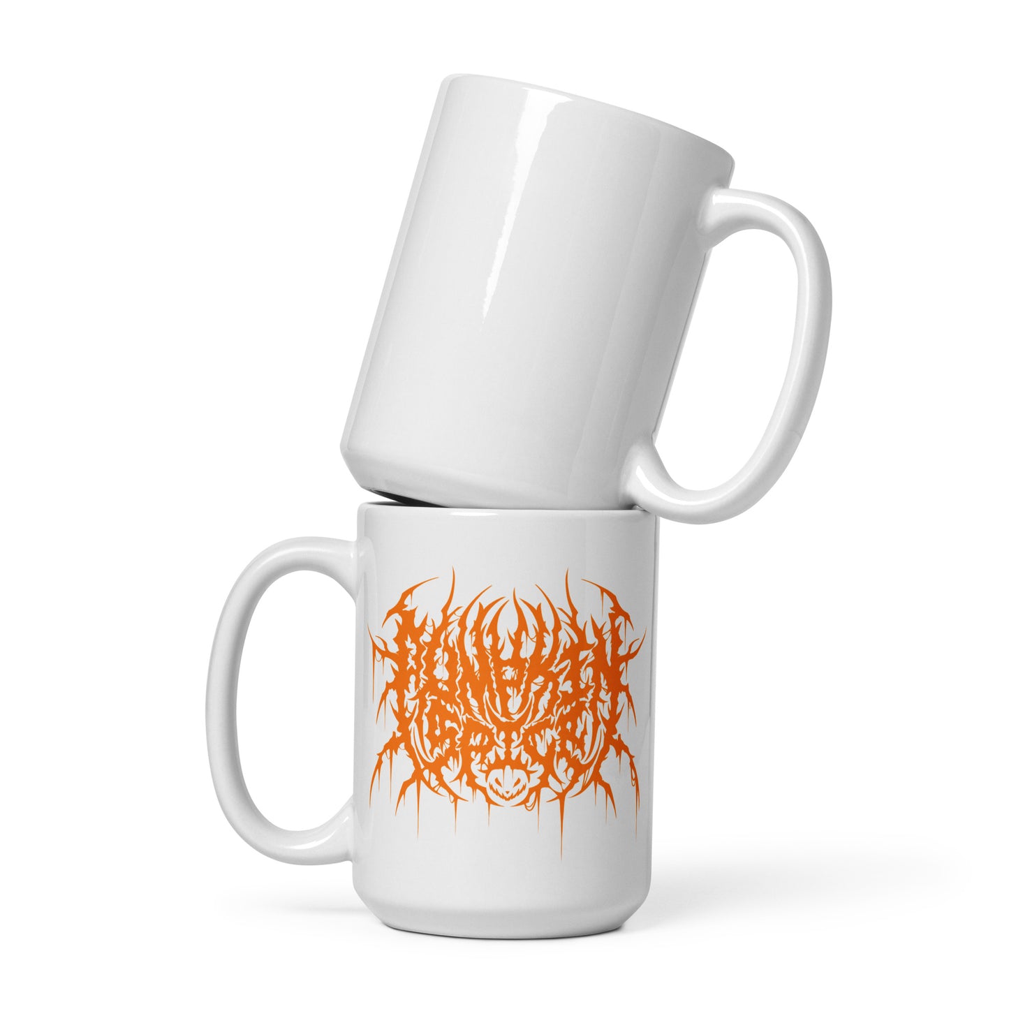 All White Pumpkin Spice Death Metal Mug, 15 ounce
