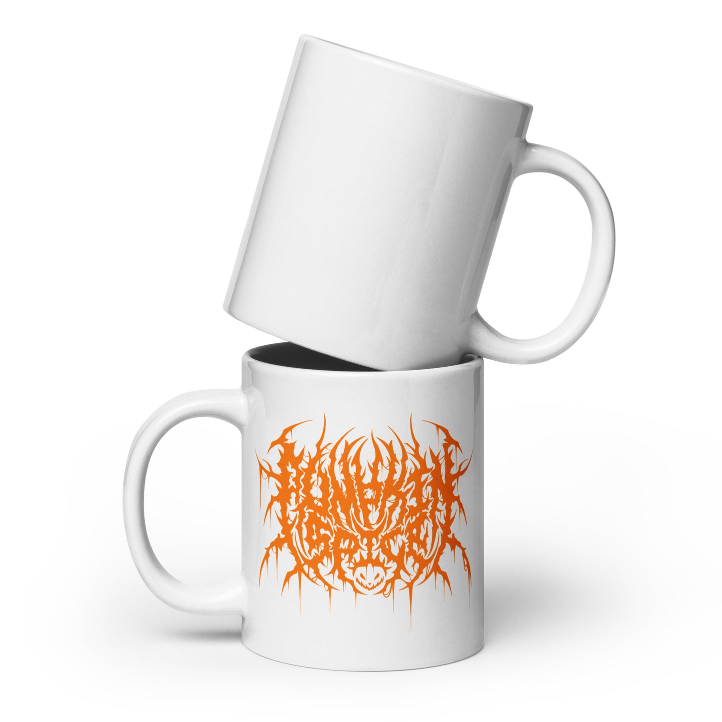 All White Pumpkin Spice Death Metal Mug, 20 ounce